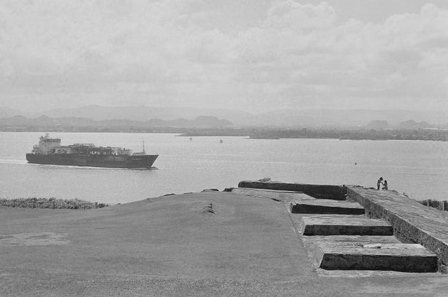 One of the photos the author took of the mystery couple during their proposal in San Juan, Puerto Rico (January 2024)