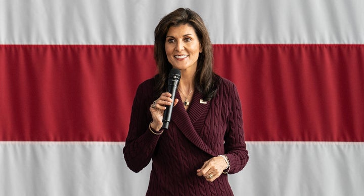 RALEIGH, NORTH CAROLINA - MARCH 2: Republican presidential candidate former U.N. Ambassador Nikki Haley speaks during a campaign rally at Raleigh Union Station on March 2, 2024 in Raleigh, North Carolina. Despite having lost every state primary thus far to Donald Trump, Haley intends to stay in the Republican race at least through Super Tuesday on March 5. (Photo by Eros Hoagland/Getty Images)