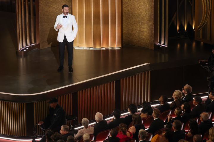 US talk show host Jimmy Kimmel is back on presenting duties at the 2024 Oscars