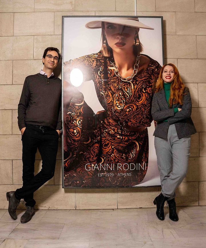 Η Μαρία Ροδοπούλου, Creative Director της Gianni Rodini, και ο Μιχάλης Στρατινάκης, Οικονομικός Διευθυντής της εταιρείας και σύζυγος της Μαρίας.