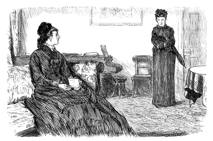 Affluent women utilized maids to help them dress up through the Victorian era.