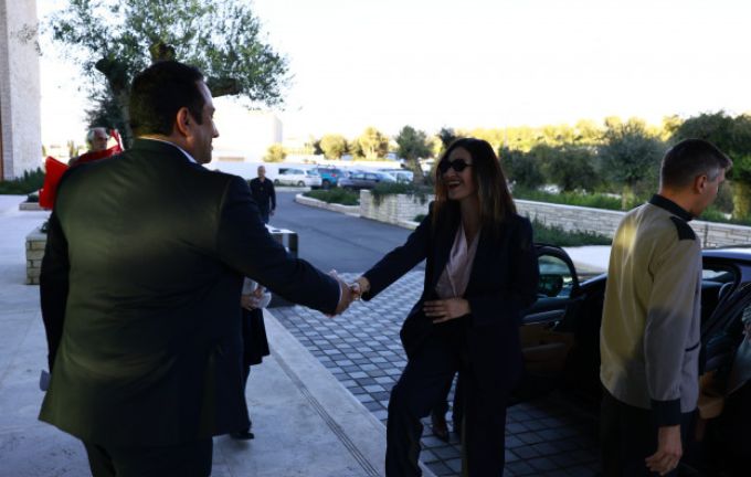 Η Υπουργός Γεωργίας, Αγροτικής Ανάπτυξης και Περιβάλλοντος της Κύπρου Μαρία Παναγιώτου κατά τη άφιξη της στο “Cap St. George’s Hotel & Resort”