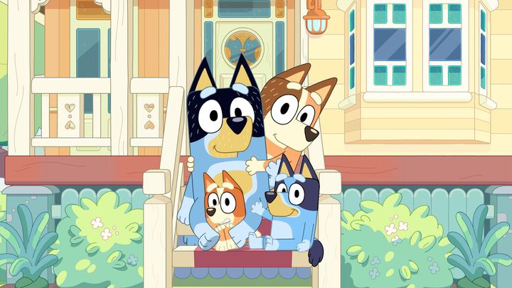Bluey with her family.
