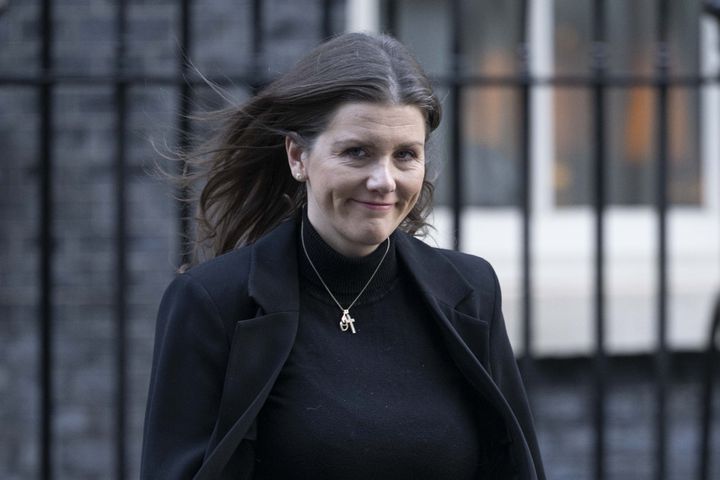 Michelle Donelan leaves Downing Street.