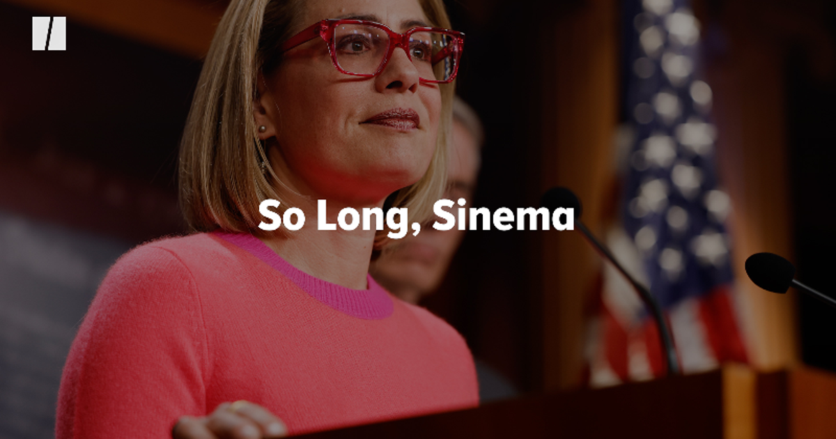 Arizona Senator Kyrsten Sinema Says She Won’t Run For A Second Term ...