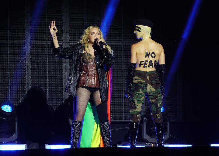 Madonna on stage in London last year