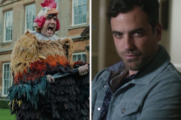 Daniel Ings in The Gentlemen (left) and Lovesick (right)