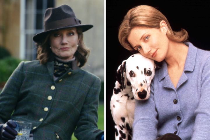 Joely Richardson in The Gentlemen (left) and 101 Dalmatians (right)
