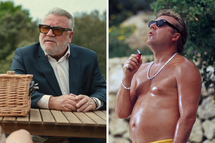 Ray Winstone in The Gentlemen (left) and Sexy Beast (right)