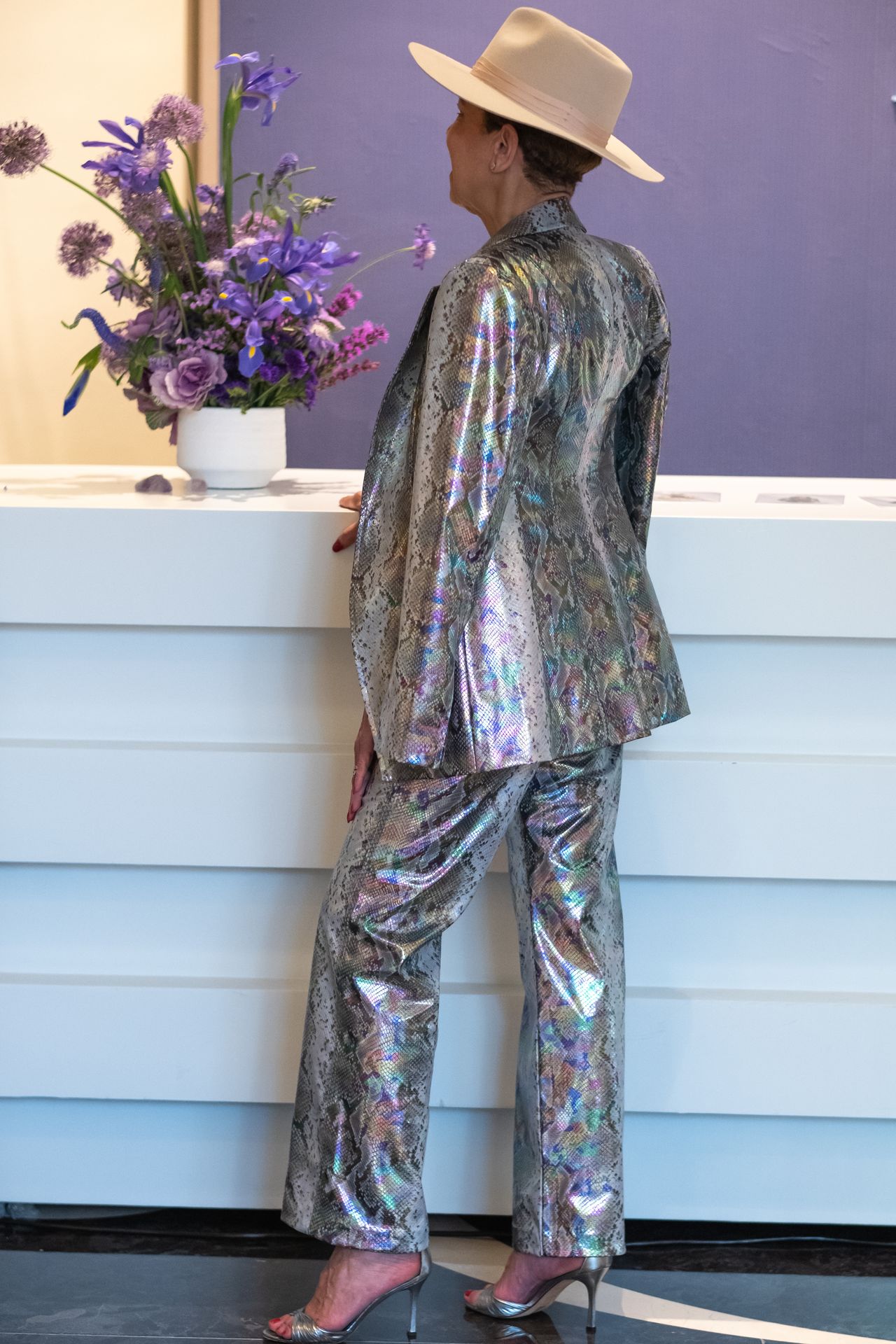 “When your best friend says 'Bring your best cowgirl spirit to the event,' I wanted to show up properly," Sherri Blount said. "I thought this suit would fit the bill. It’s structured and elegant.”