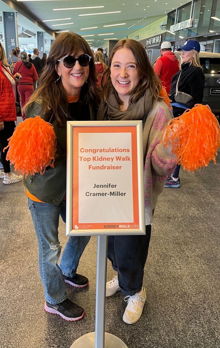 The author and Liza raising funds for the National Kidney Foundation's Kidney Walk.