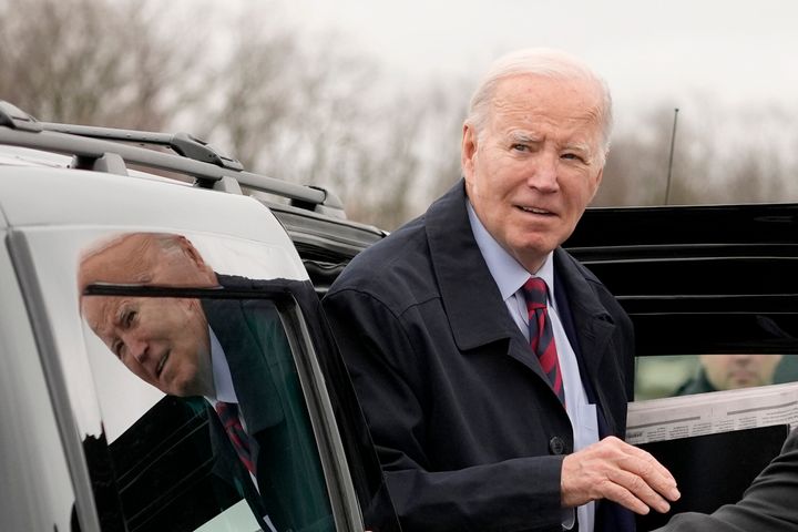 President Joe Biden arrives to board Air Force One on Tuesday, March 5, 2024, in Hagerstown, Maryland. The President is traveling to Washington, D.C. 