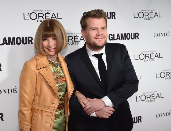Anna Wintour and James Corden in 2014