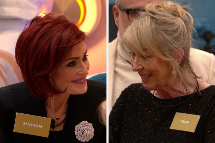 Sharon Osbourne and Fern Britton in the Celebrity Big Brother house
