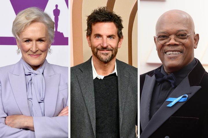 Glenn Close, Bradley Cooper and Samuel L Jackson have all never won an Oscar