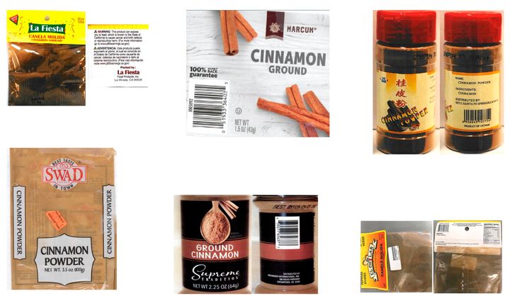 These cinnamon products sold in U.S. discount stores were found to contain elevated levels of lead, according to the FDA.