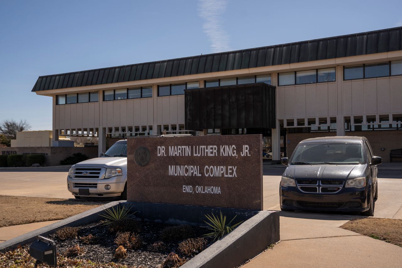 The Dr. Martin Luther King, Jr. Municipal Complex in Enid, Oklahoma February 20, 2024. Nick Oxford for HuffPost