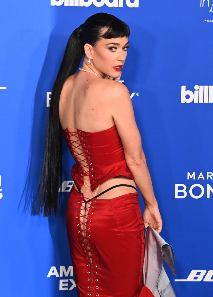 Katy Perry Flashes Thong And Butterfly Body Art At Billboard Event