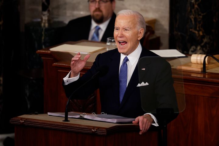 Facing skepticism from voters concerned about his age that has even spooked some loyal Democrats, President Joe Biden delivered a rollicking, aggressive speech.