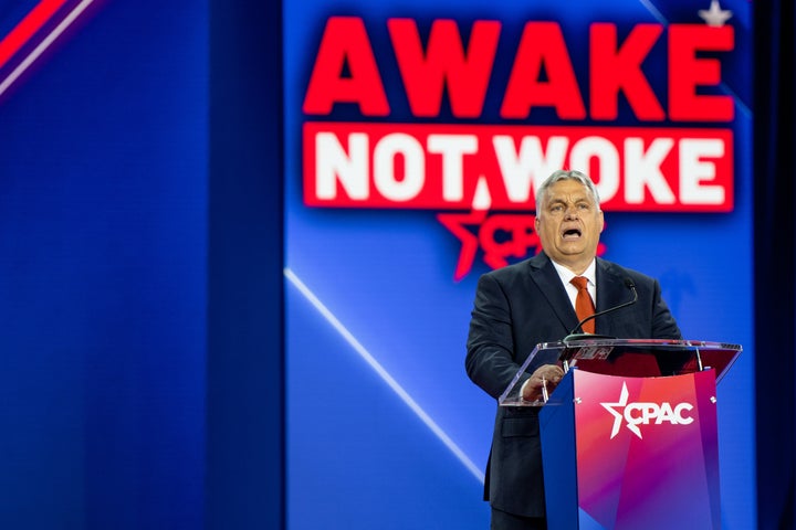 Hungarian Prime Minister Viktor Orbán speaks at the 2022 Conservative Political Action Conference in Dallas, Texas. 