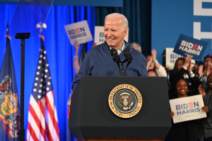 President Joe Biden campaigns in a Philadelphia suburb Friday, riding high after a State of the Union speech that even some conservatives conceded was energetic and focused.