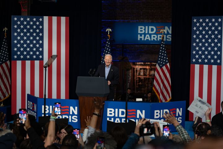 ATLANTA, GEORGIA - MARCH 9: President Joe Biden speaks during a campaign event at Pullman Yards on March 9, 2024 in Atlanta, Georgia. President Biden and Former President Donald Trump are both campaigning in Georgia today ahead of the Primary election voting taking place on Tuesday. (Photo by Megan Varner/Getty Images)