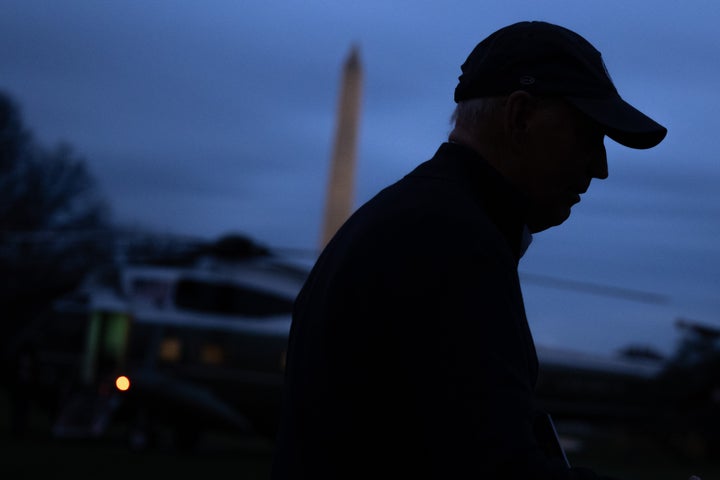 President Joe Biden speaks to the press before he departs the White House in Washington, D.C., on March 1, 2024. Biden said Friday he was "hoping" for agreement on a ceasefire deal in the Israel-Hamas war by Ramadan, but has since expressed doubt over the deadline.