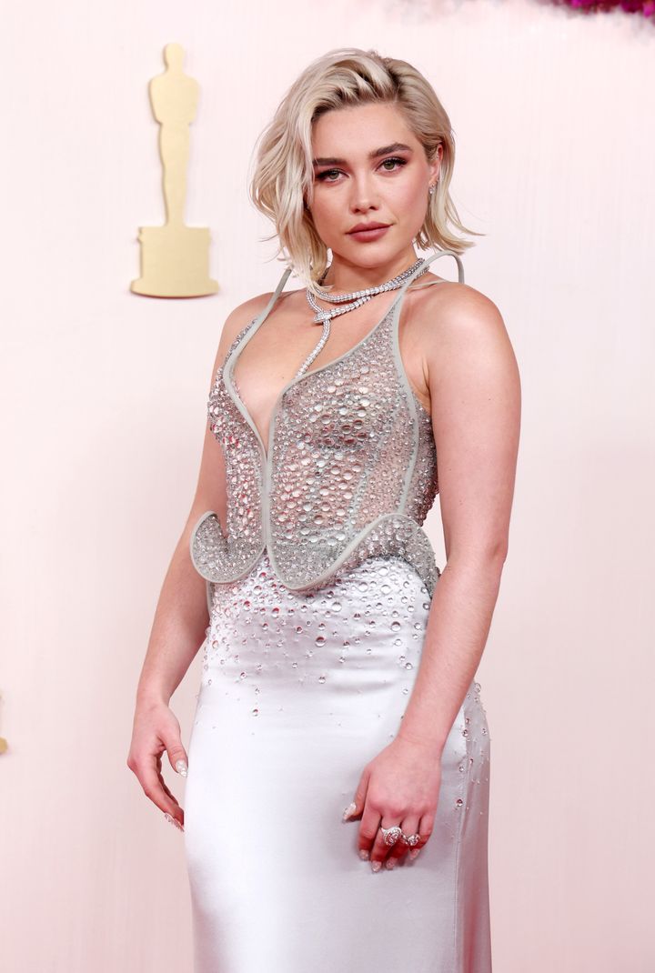 Florence Pugh was dripping with glamour at the 96th Annual Academy Awards on Sunday.