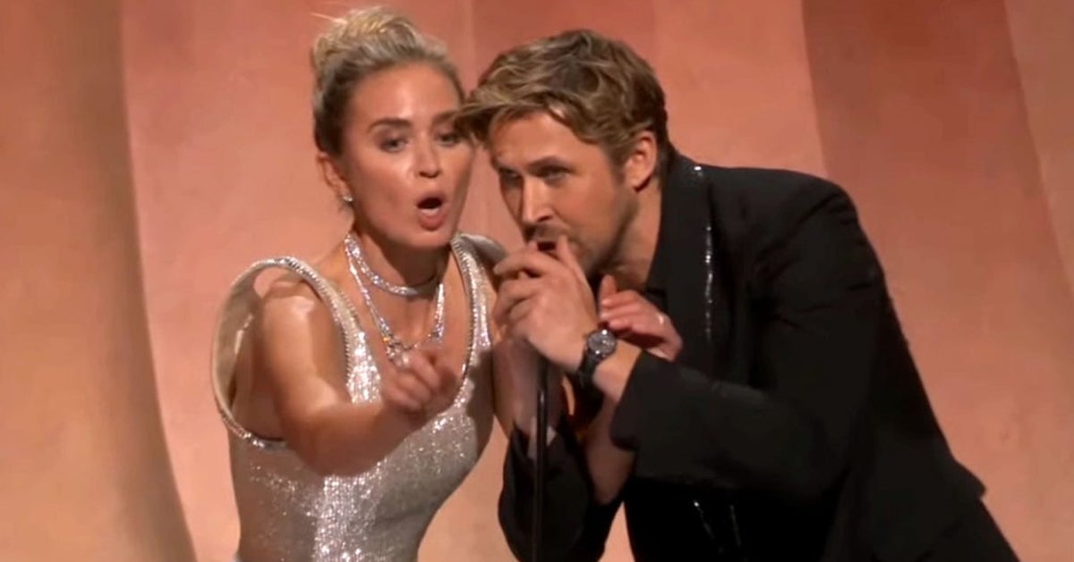 Oscars 2024: Emily Blunt And Ryan Gosling Just Had The Barbenheimer ...