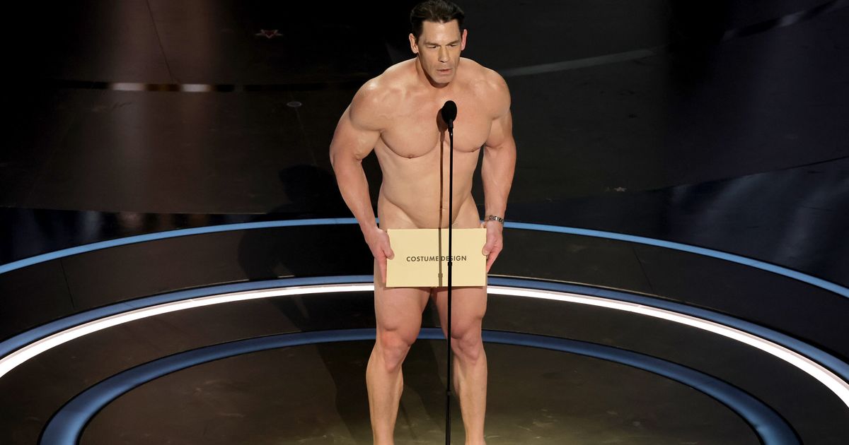 Backstage Images Reveal Simply How Bare John Cena Was For Oscars Bit