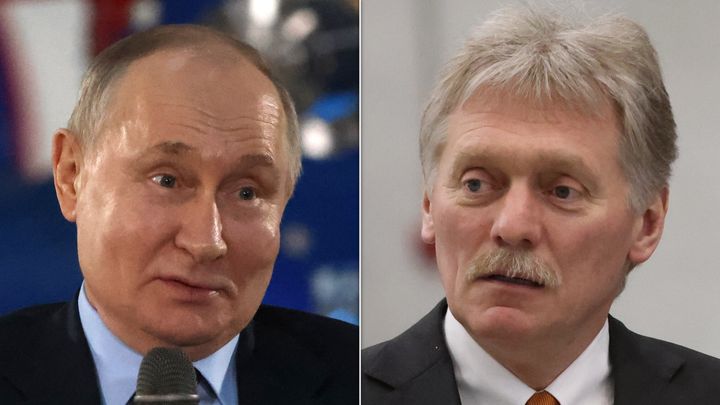 Putin and the Kremlin spokesperson Peskov