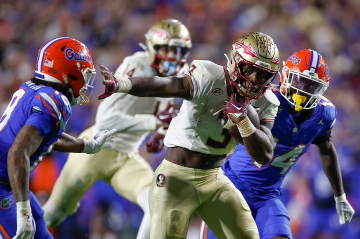 It's unclear whether the NAACP's move will affect sports recruits' attitudes toward the University of Florida and Florida State, shown here in a game last season.