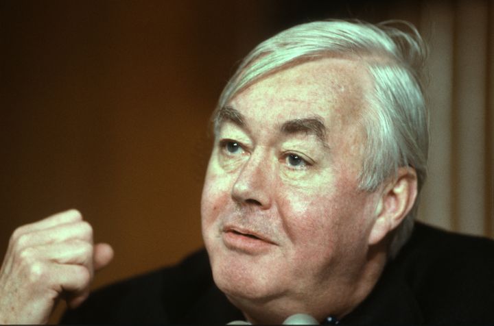 The late Sen. Daniel Patrick Moynihan (D-N.Y.), seen here at hearing in Jan. 1989, argued that the federal government classified too many documents.