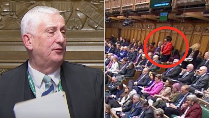 Sir Lindsay Hoyle was criticised on social media for repeatedly overlooking Diane Abbott's attempt to speak in the Chamber