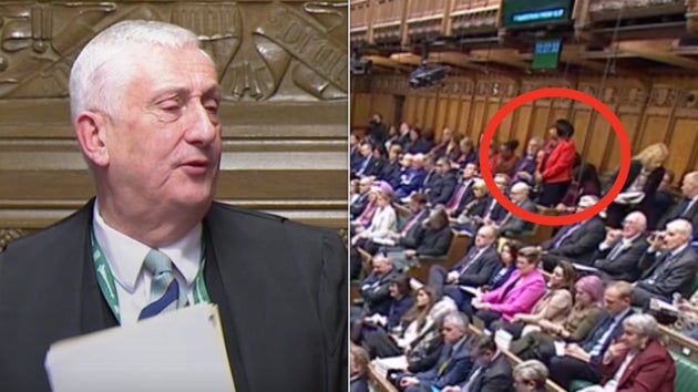 Sir Lindsay Hoyle was criticised on social media for repeatedly overlooking Diane Abbott's attempt to speak in the Chamber