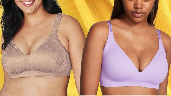 A full-coverage lifting bra and a push-up T-shirt bra from Victoria's Secret.