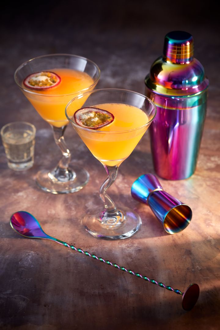 The porn star martini is traditionally served with a chilled shot of sparkling wine on the side.