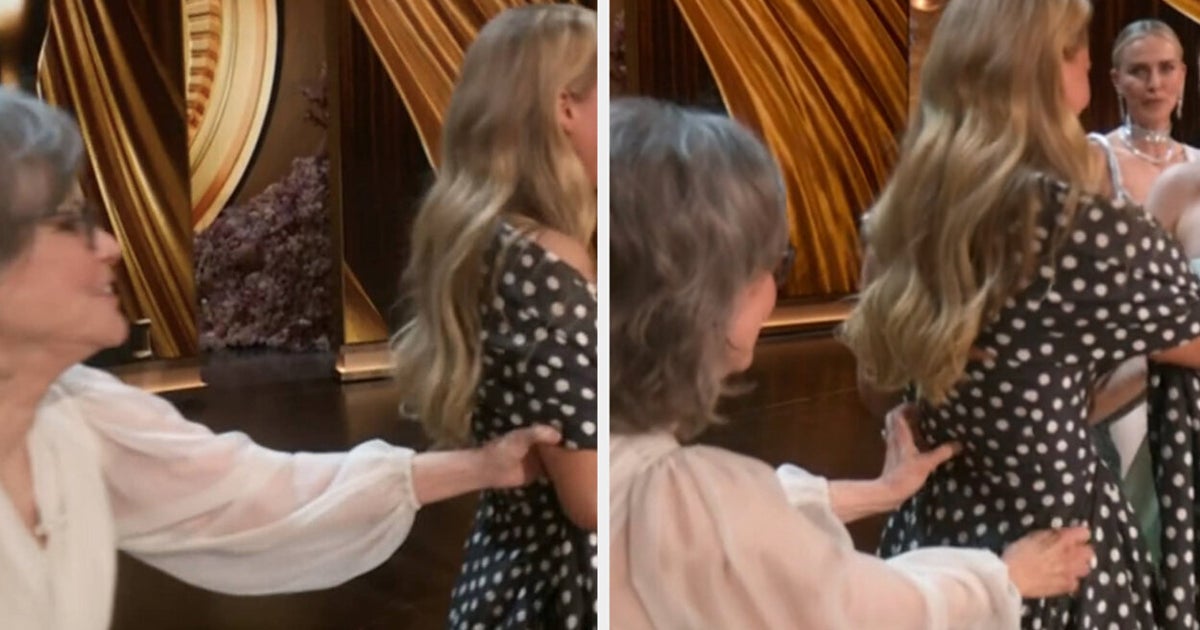People Are Baffled Over An 'Awkward' Video Of Sally Field Grabbing Jennifer Lawrence By The Arm And Dress On Stage At The Oscars