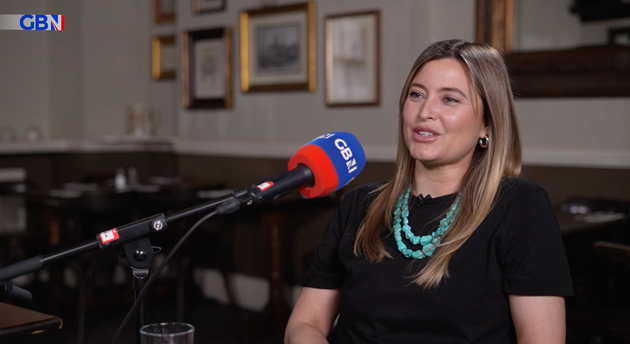 Holly Valance speaking to GB News about her political views.