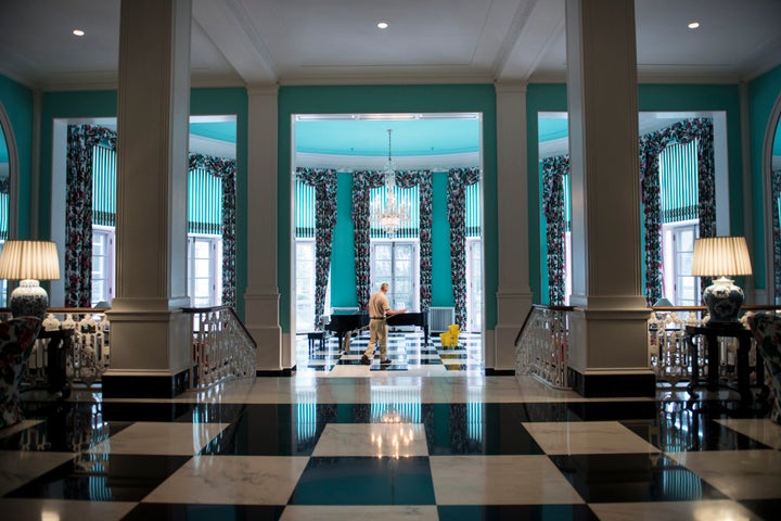 The Upper Lobby of The Greenbrier Resort in White Sulphur Springs, West Virginia.