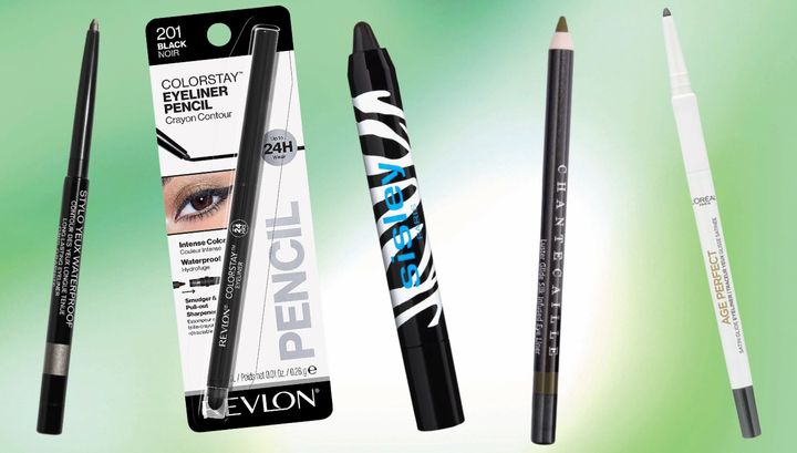 Chanel eyeliner, Revlon Pencil Eyeliner, Phyto-Eye stick, Chantacaille eye liner and L'Oreal Paris Age Perfect eyeliner. 