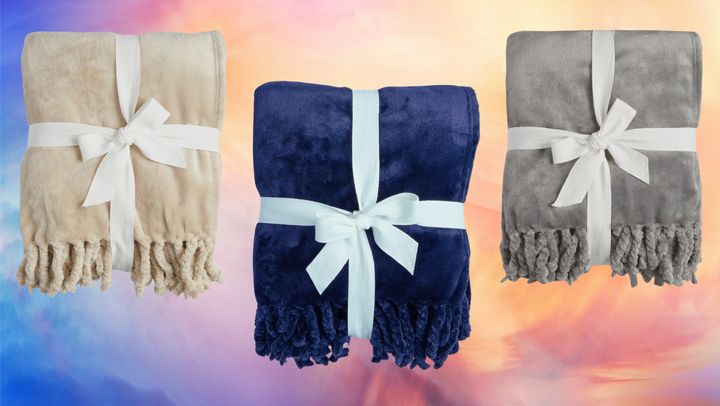 The Nordstrom Bliss Plush throw blanket is on sale right now for a limited time.