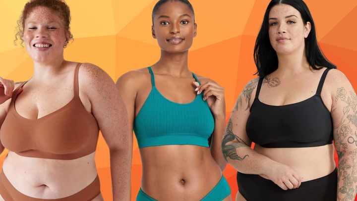 Supportive bralettes from Athleta, Target and Bare Necessities