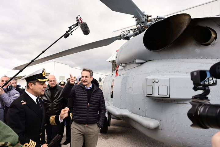 Τελετή υποδοχής και ένταξης στη Διοίκηση Αεροπορίας Ναυτικού των νέων Ελικοπτέρων MH-60 ROMEO, παρουσία του Πρωθυπουργού Κυριάκου Μητσοτάκη, Τετάρτη 20 Μαρτίου 2024. (ΜΙΧΑΛΗΣ ΚΑΡΑΓΙΑΝΝΗΣ/EUROKINISSI)