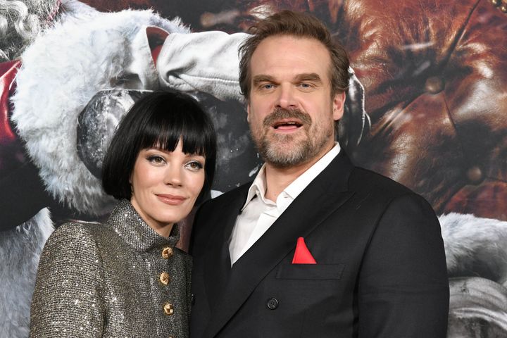 Allen and husband David Harbour attend the premiere of "Violent Night" in 2022.
