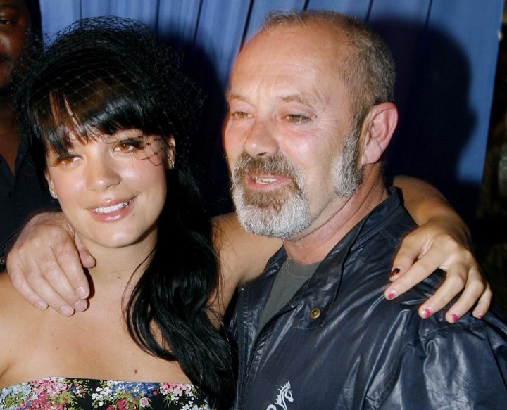 Lily Allen with her father, Keith Allen, in 2007.