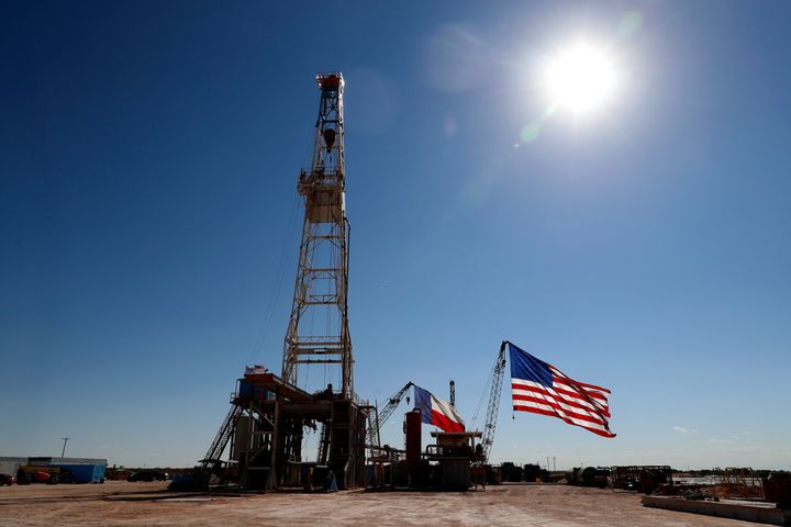 An oil rig stands on Wednesday, July 29, 2020, in Midland, Texas.