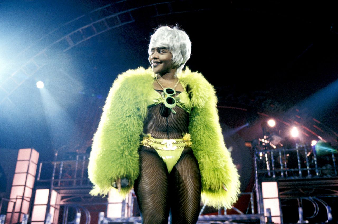 Lil' Kim, pictured here on the "No Way Out" tour, was among many Black female artists in the '90s that broke through the male-driven space for sexualized performance.