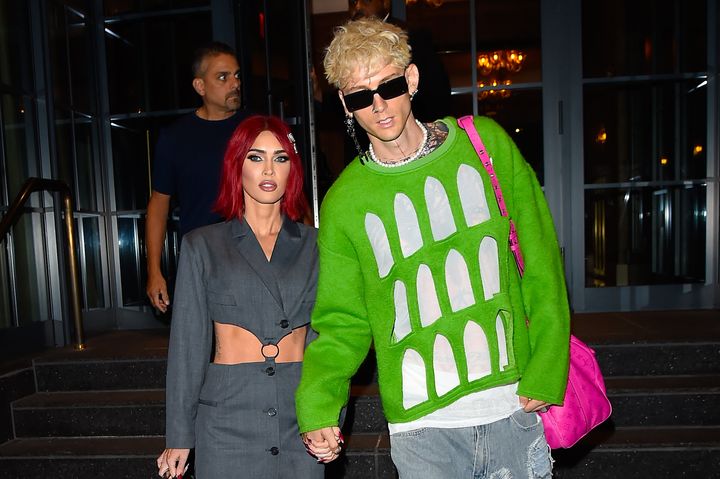 Actor Megan Fox and musician Machine Gun Kelly were engaged but are no longer, according to Fox.