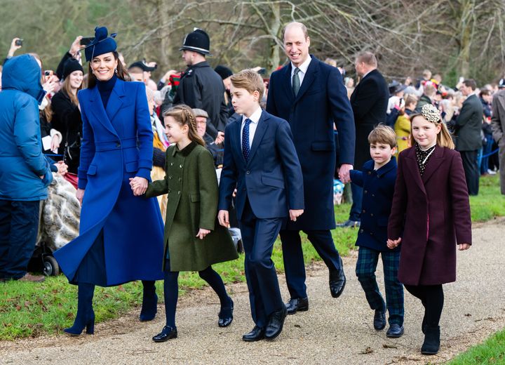 Kate Middleton — pictured at her last official royal outing four months ago — attends the Christmas Morning Service at Sandringham Church on Dec. 25, 2023.